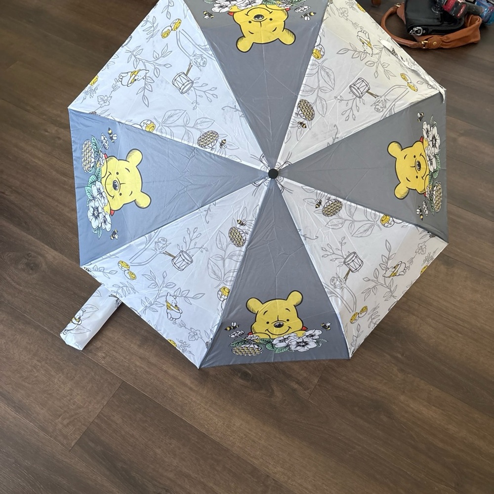 Disney Winnie the Pooh Kids Umbrella - Gray, Yellow, White